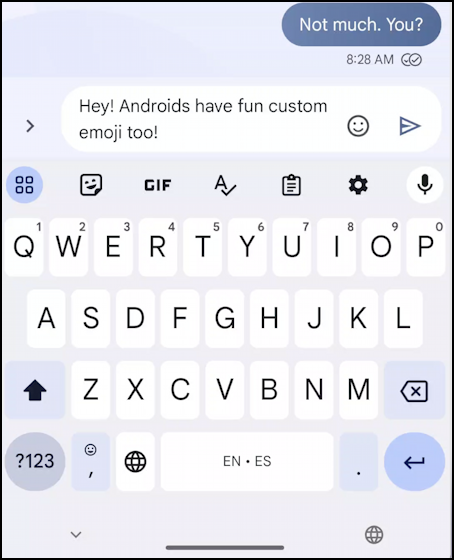 android emoji kitchen genmoji - gboard on screen, google messages