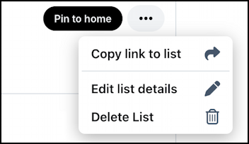 bluesky social create list - copy link to list
