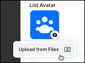 bluesky social create list - add an avatar