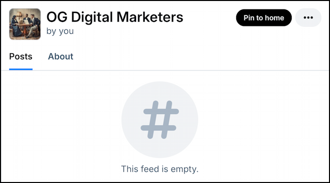 bluesky social create list - feed, no content