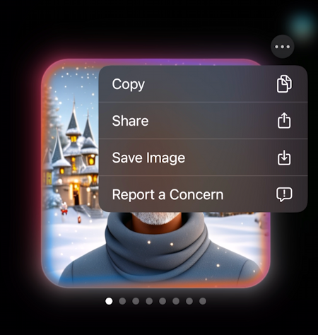 iphone ai image playground portrait - share / copy
