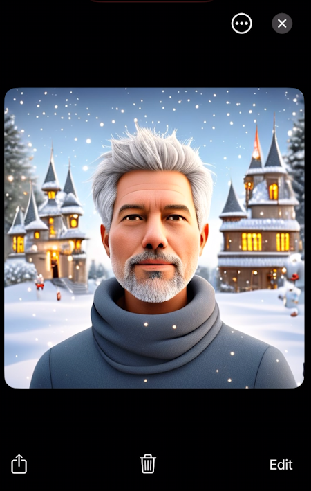 iphone ai image playground portrait - bigger rendering