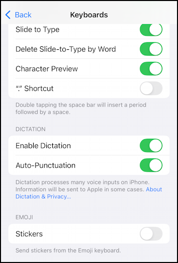 iphone ios genmoji get started - stickers enabled in settings