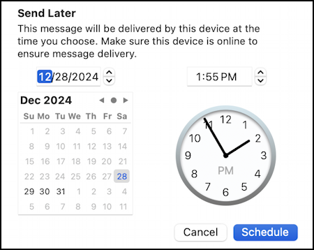 apple mail for mac - send later date/time