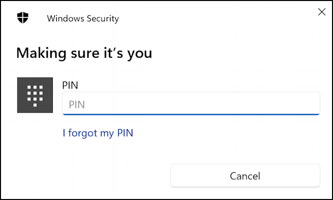 win11 setup face recognition sign-in - enter your PIN