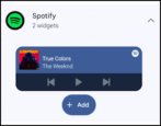 android spotify widget home screen how to add set up control music