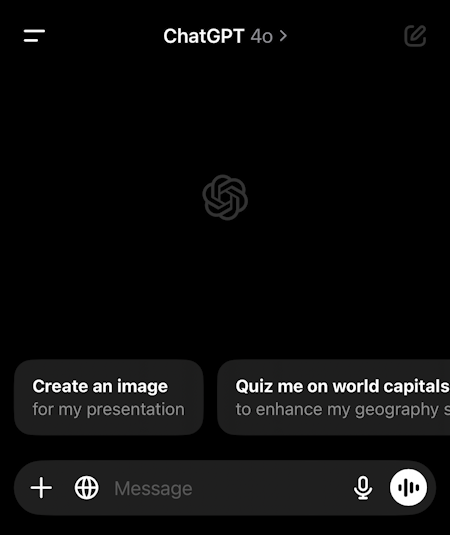 ai test chatgpt vs copilot - chatgpt ui 1