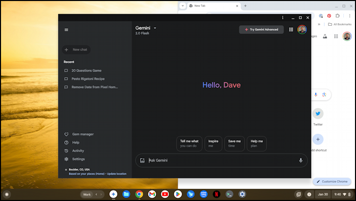 chromebook chromeos split screen - gemini window overlays chrome