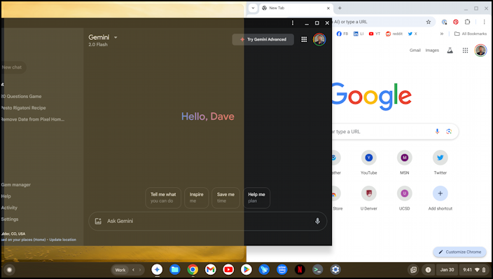 chromebook chromeos split screen - gemini over chrome with overlay