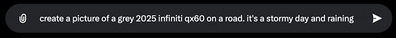 grok ai generate car image - create image of 2025 infiniti qx60