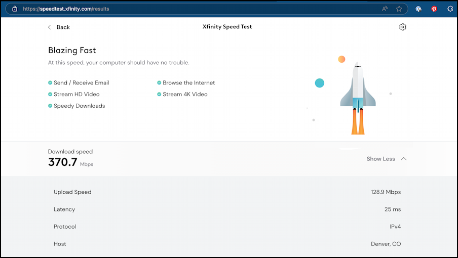 mac internet wifi speedtest - xfinity - 