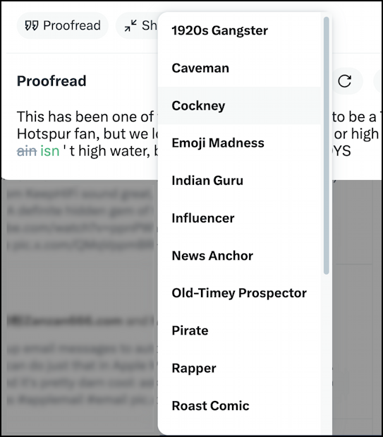 x twitter grok ai -rewrite as personality