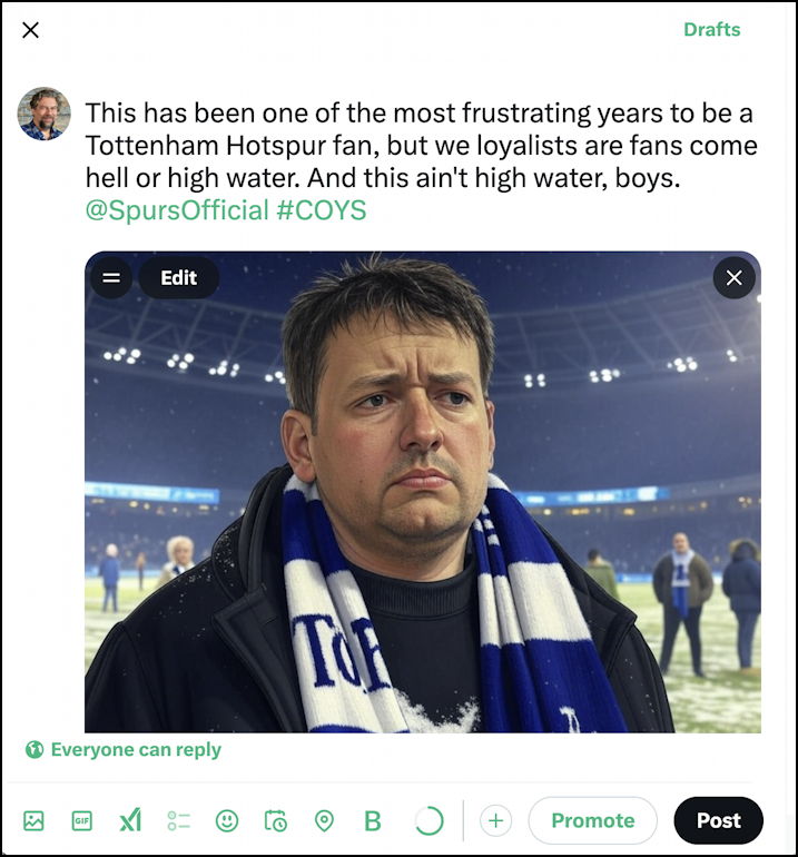 x twitter grok ai - create image - post with AI generated sketch image photo