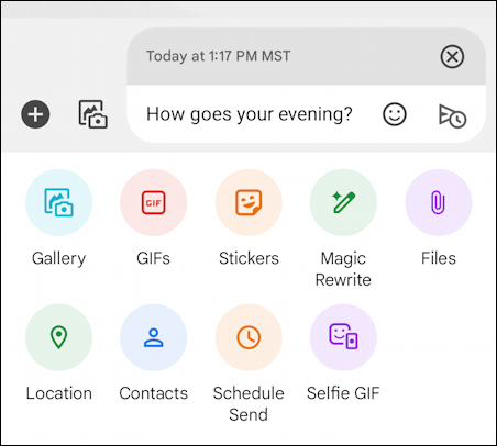 android schedule text message - queued up
