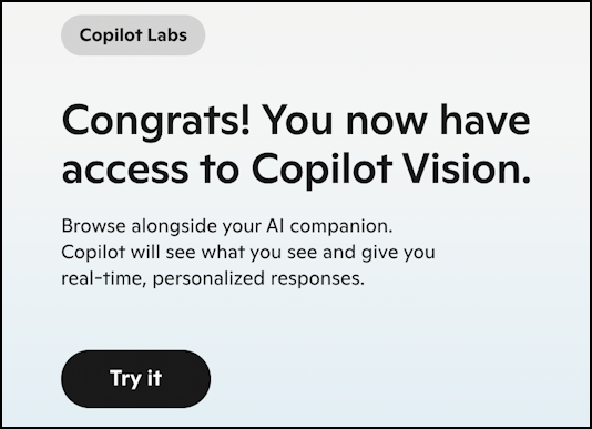 microsoft edge copilot vision ai - you have access to copilot vision