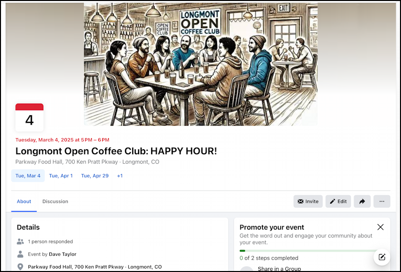 create facebook event - ready to publish