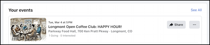 create facebook event - on the events page