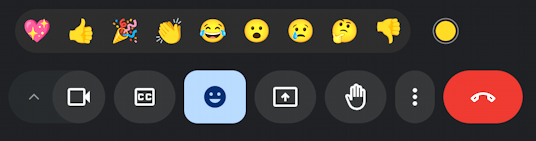 google meet emoji skin tone - send a reaction