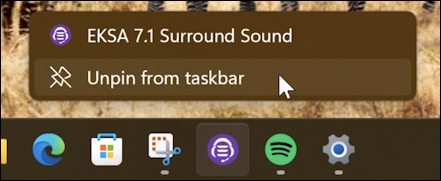 win11 eksa taskbar app icon - remove