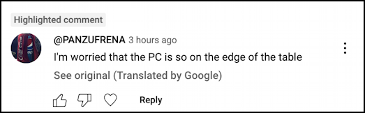 youtube comment in spanish - translated to English