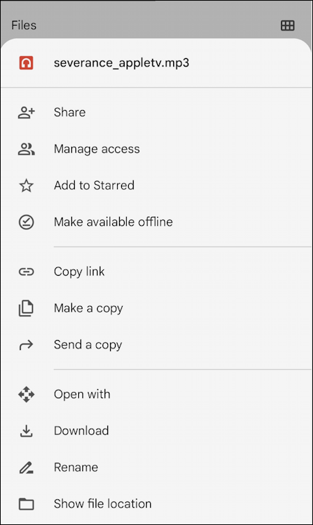 android set mp3 as custom contact ringtone - menu choices, including download
