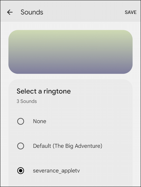 android set mp3 as custom contact ringtone - new ringtone added: severance appletv