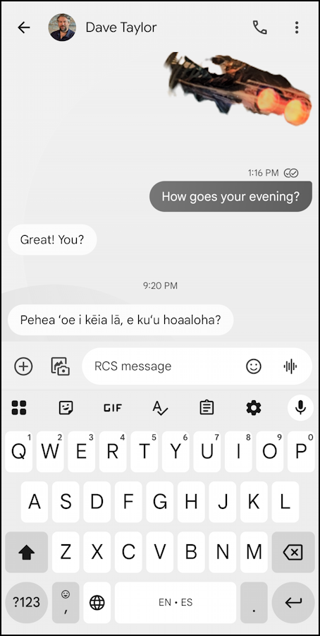 android foreign language text message - a mysterious message