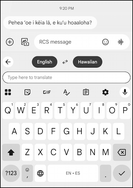 android foreign language text message - pick a language, translate on the fly