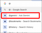 google chrome action shortcuts "@" address bar how to use gemini ai