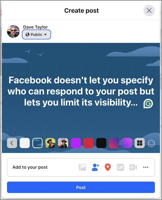 facebook post ready to share with colored background
