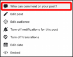 facebook how to limit who can respond reply comment on your post