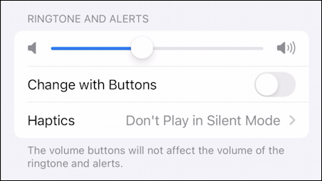 apple iphone ios ringtone volume control - softer