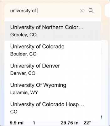 msn.com home page - weather at university of northern colorado, greeley