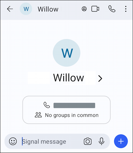 signal disappearing chat text messages - matched contact