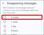 signal app how to set up disappearing text message group chats