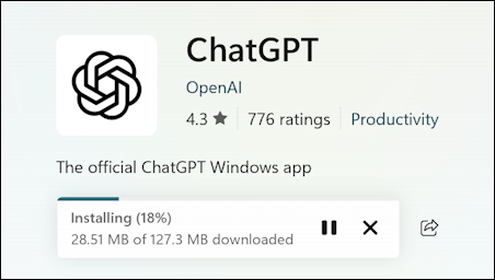 chatgpt for windows 11 win11 pc - installing
