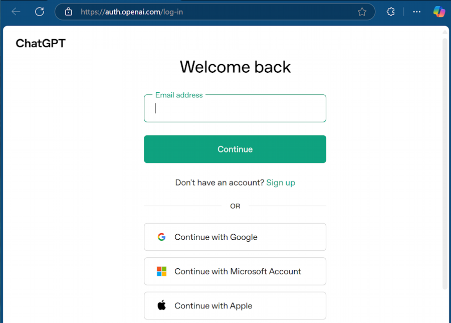 chatgpt for windows 11 win11 pc - log in to your open ai account