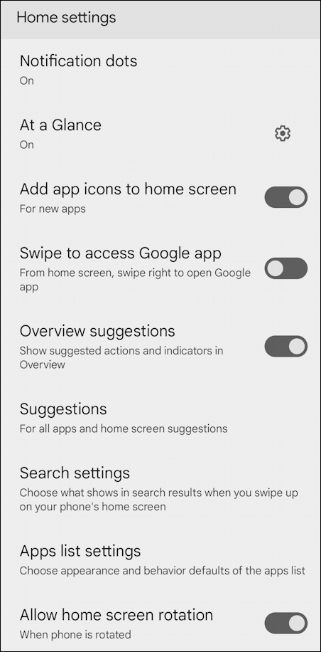 android google home screen news - home settings