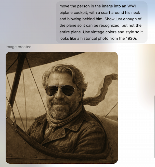 chatgpt how to studio ghibli reimagine photo - wwi pilot with scarf