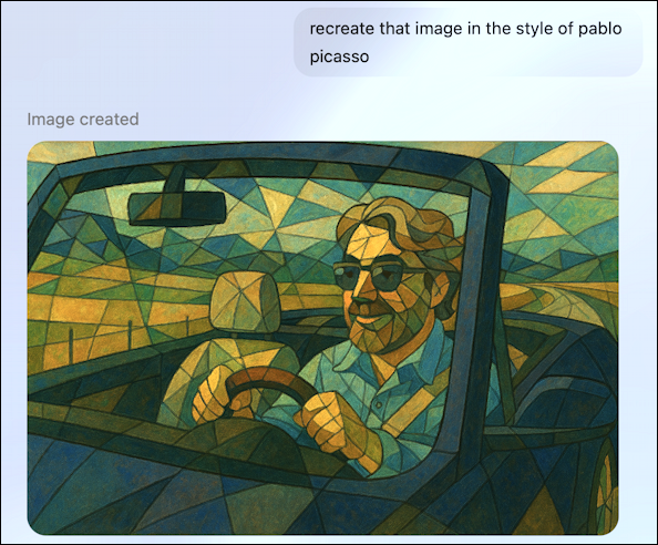 chatgpt how to studio ghibli reimagine photo - pablo picasso style