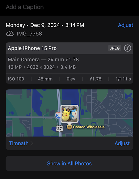 iphone ios fix photo location - updated geoloc costco