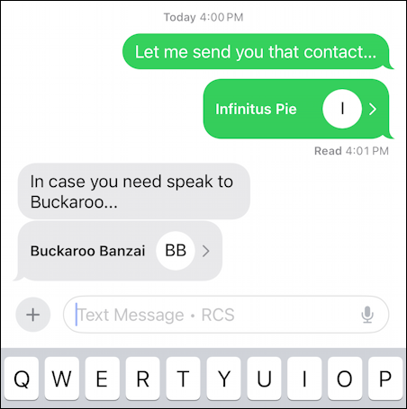 share phone contact iphone android - ios shared from android