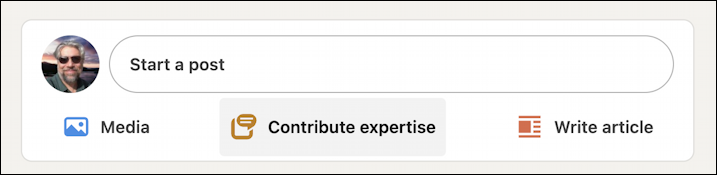 linkedin contribute expertise - basic prompt