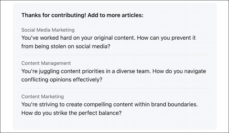 linkedin contribute expertise - other areas you can post share comment