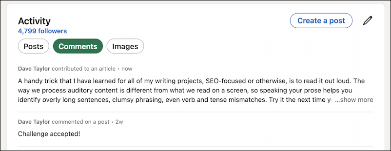 linkedin contribute expertise - contributions show up on your profile