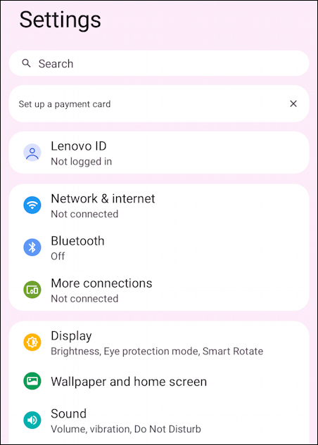 lenovo b&n nook color android tablet - settings