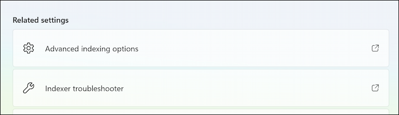 win11 search index file contents - advanced searching options