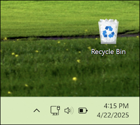 win11 pc desktop snap to grid trash recycle bin - lower right?