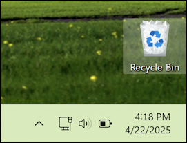 win11 pc desktop snap to grid trash recycle bin - snapped back a bit