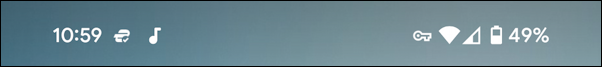 expressvpn android one-tap - key icon means the vpn's on
